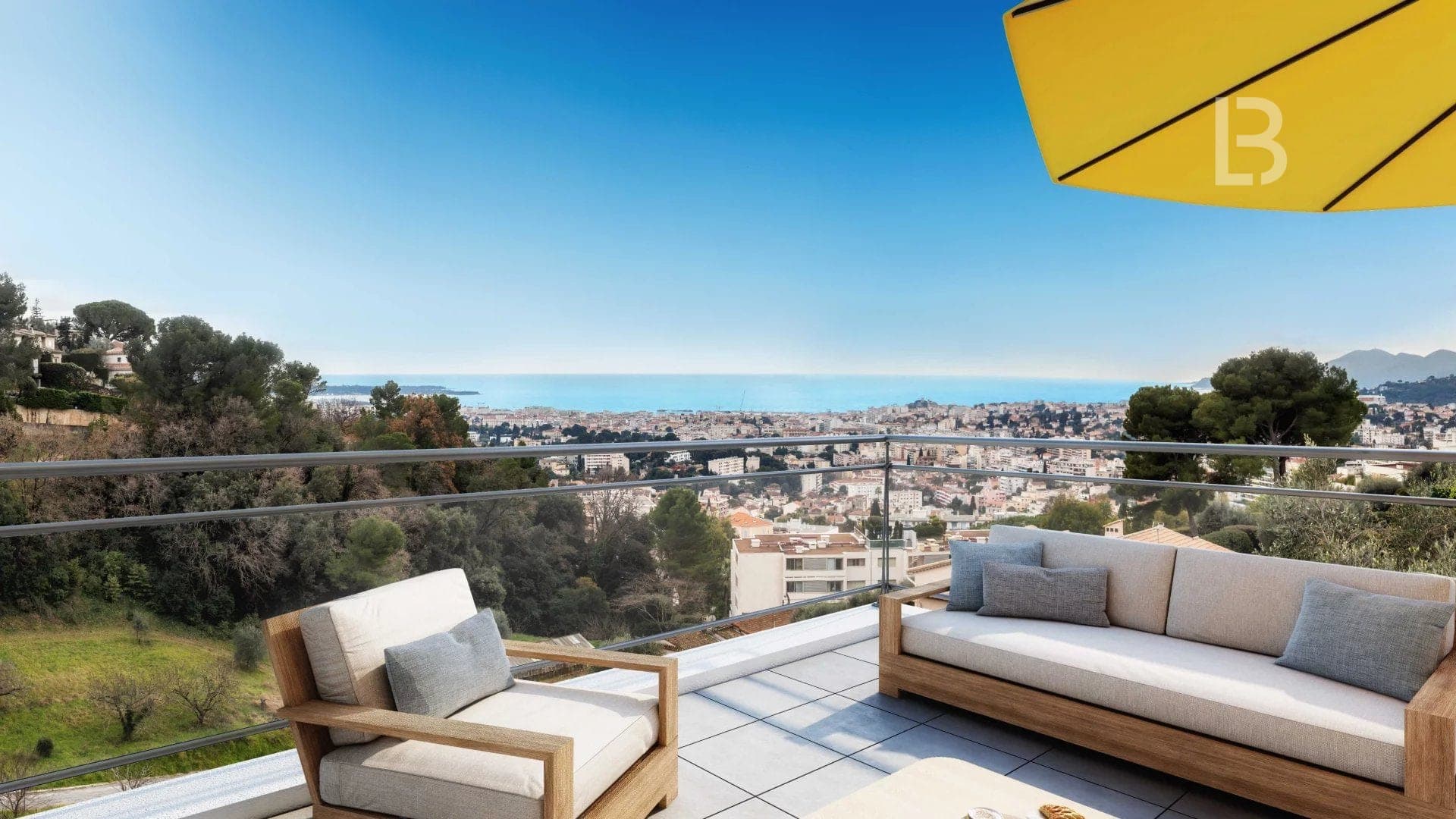 Le Cannet, Penthouse 4 pièces Grand Standing avec Vue Baie de Cannes - 2